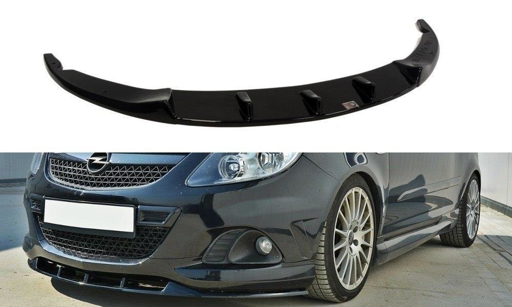 Street+ Spoilerlippe Front Ansatz passend für OPEL CORSA D NÜRBURG (FÜR OPC / VXR STOßSTANGE) schwarz Hochglanz – Ansicht 2