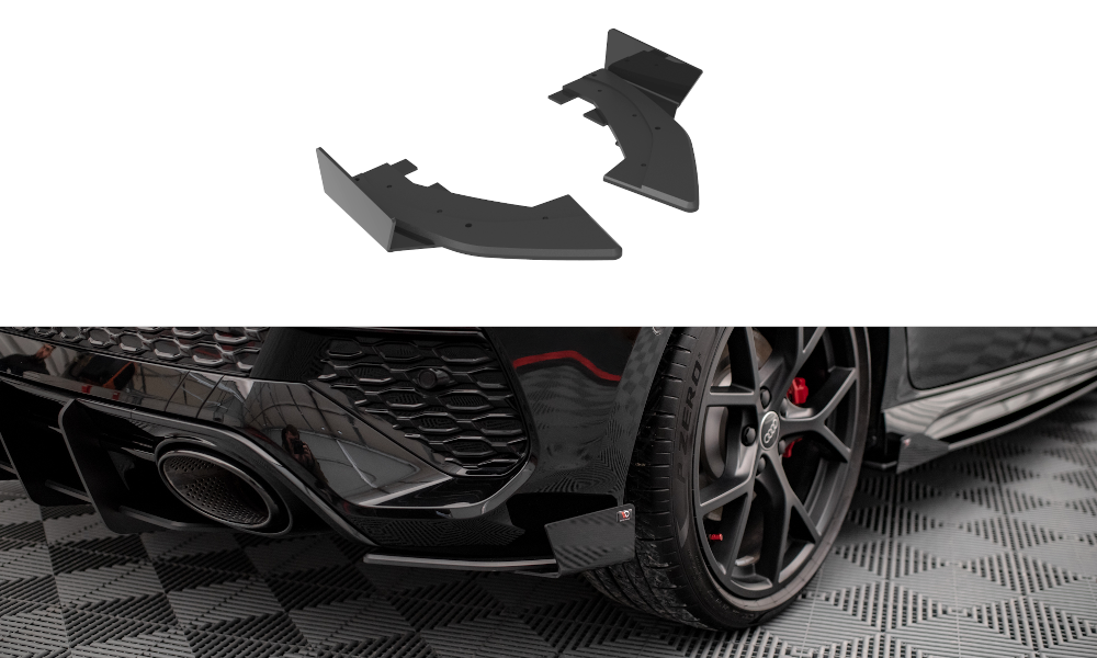 Street Pro Heck Ansatz Flaps Diffusor + Flaps passend für Audi RS3 Sportback 8Y schwarz Hochglanz – Ansicht 2