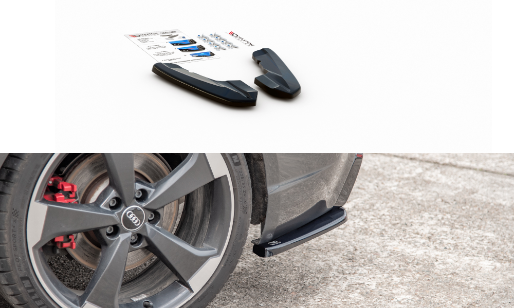 Heck Ansatz Flaps Diffusor V.2 passend für Audi RS3 8V Sportback schwarz Hochglanz – Ansicht 2