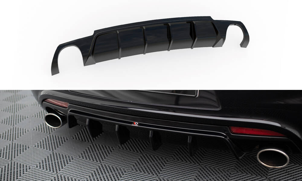 Diffusor Heck Ansatz V.2 passend für VW Scirocco R Mk3 schwarz Hochglanz – Ansicht 2