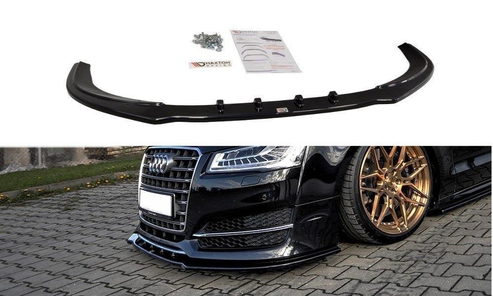 Street+ Spoilerlippe Front Ansatz V.1 passend für Audi S8 D4 Facelift schwarz Hochglanz – Ansicht 2