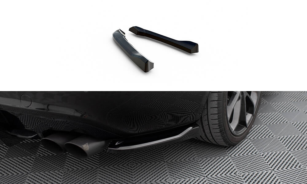 Heck Ansatz Flaps Diffusor V.1 passend für Audi S5 / A5 S-Line Coupe / Cabriolet 8T schwarz Hochglanz – Ansicht 2
