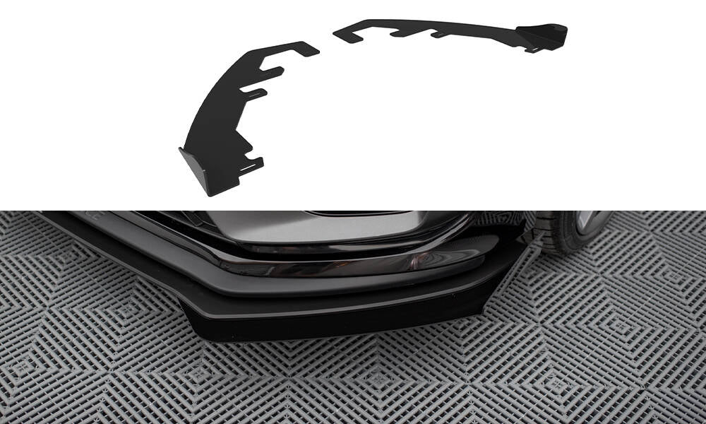 Front Stoßstange Flaps passend für Ford Fiesta ST Mk8 Facelift schwarz Hochglanz – Ansicht 2