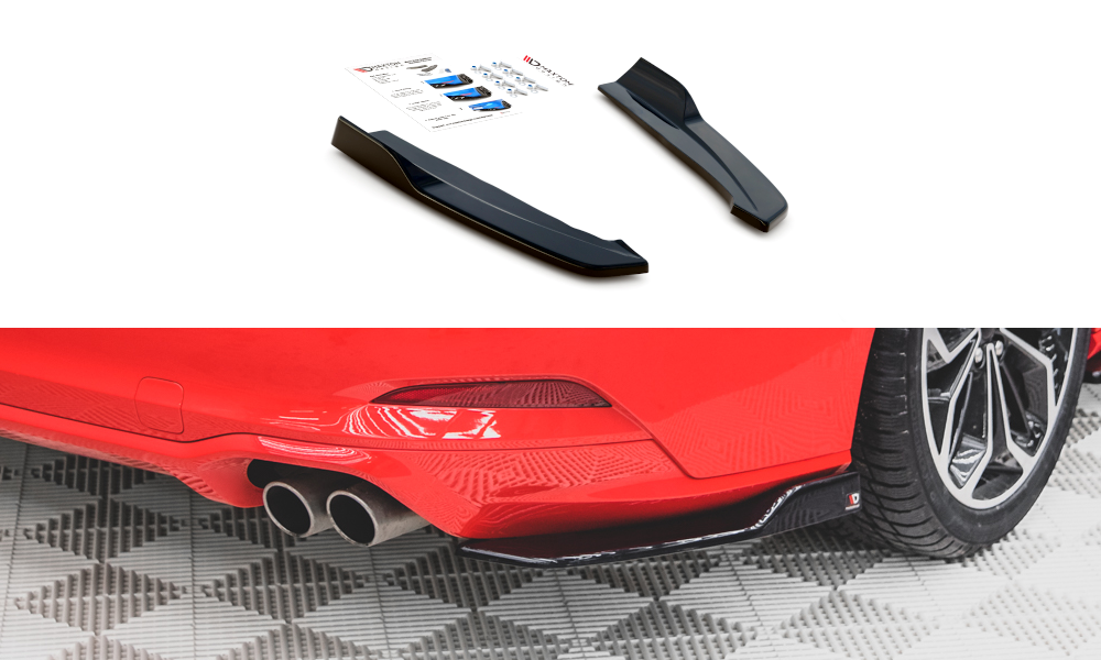 Heck Ansatz Flaps Diffusor V.2 passend für Ford Focus ST-Line Kombi Mk4 schwarz Hochglanz – Ansicht 2