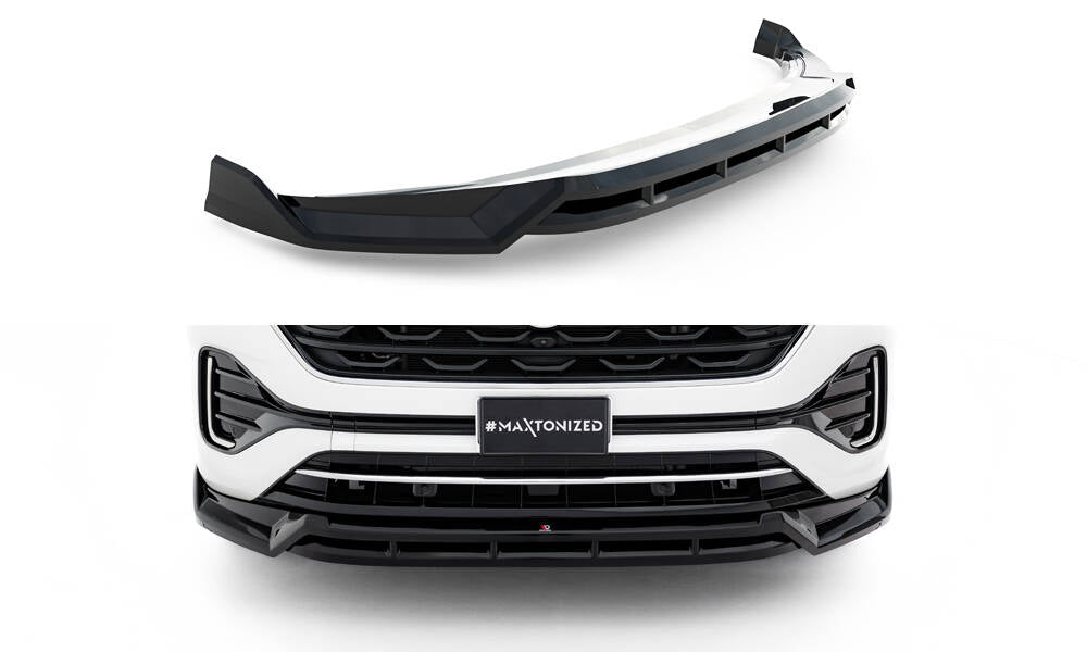 Street+ Spoilerlippe Front Ansatz passend für VW Atlas R-Line Mk1 Facelift 2 schwarz Hochglanz – Ansicht 2