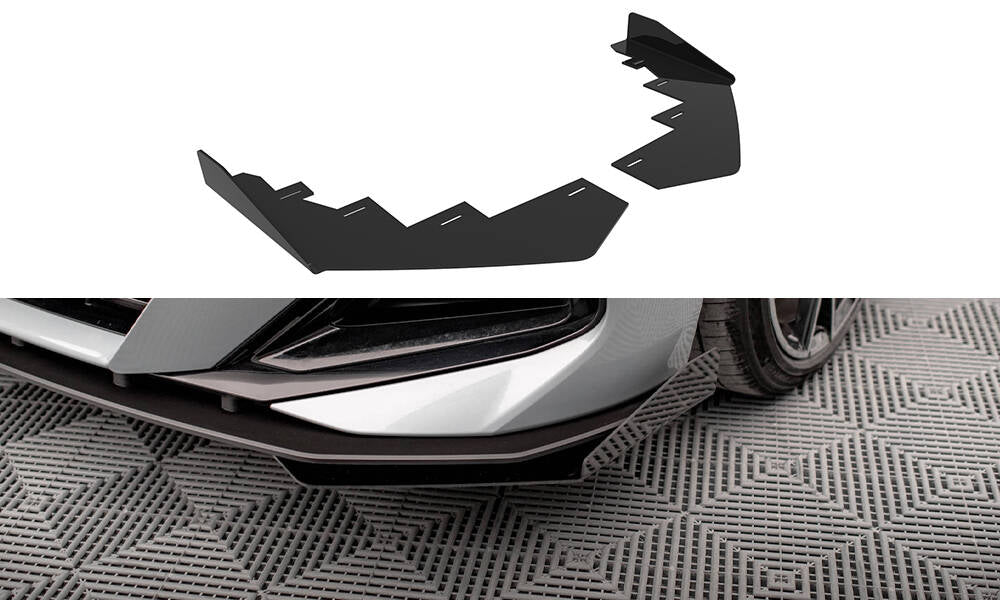 Front Stoßstange Flaps passend für BMW 2 Coupe M-Paket / M240i G42 schwarz Hochglanz – Ansicht 2