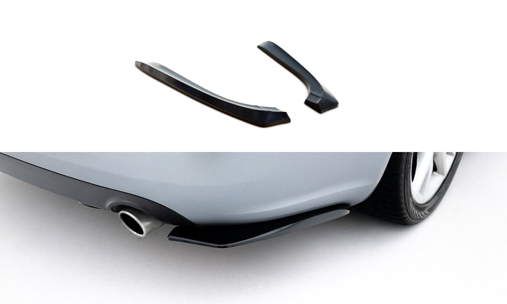 Heck Ansatz Flaps Diffusor passend für AUDI A4 B7 schwarz Hochglanz – Ansicht 2
