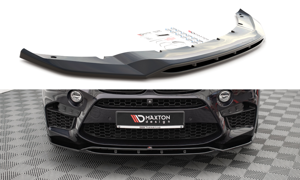 Street+ Spoilerlippe Front Ansatz V.2 passend für BMW X5 M F85 / X6 M F86 schwarz Hochglanz – Ansicht 2