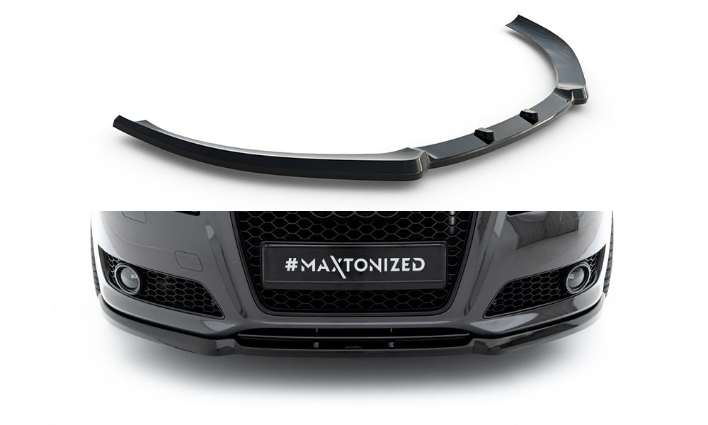 Street+ Spoilerlippe Front Ansatz passend für Audi A3 8P Facelift schwarz Hochglanz – Ansicht 2