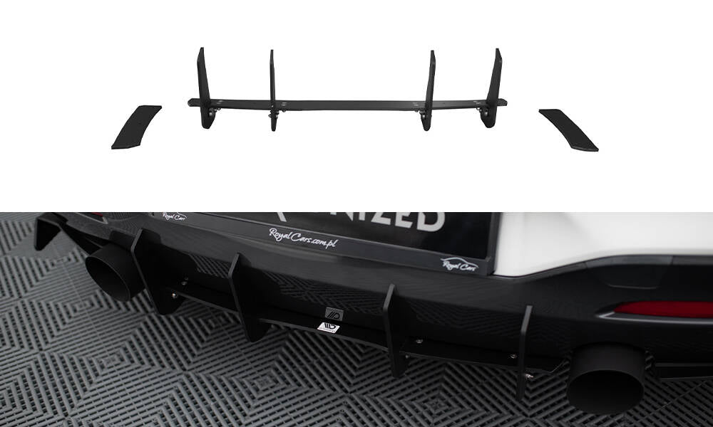 BMW 1er F20/F21 M-POWER FACELIFT - Diffusor Heck Ansatz passend für Heckschürze V.1 passend für – Ansicht 2