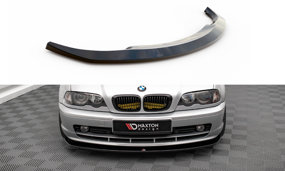 Street+ Spoilerlippe Front Ansatz V.2 passend für BMW 3er Coupe E46 schwarz Hochglanz – Ansicht 2