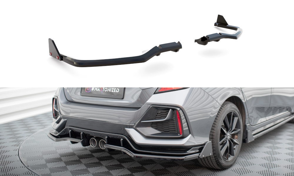 Heckansatz V.1 (mit einem vertikalem balken) + Flaps Honda Civic Sport Mk 10 Facelift – Ansicht 2