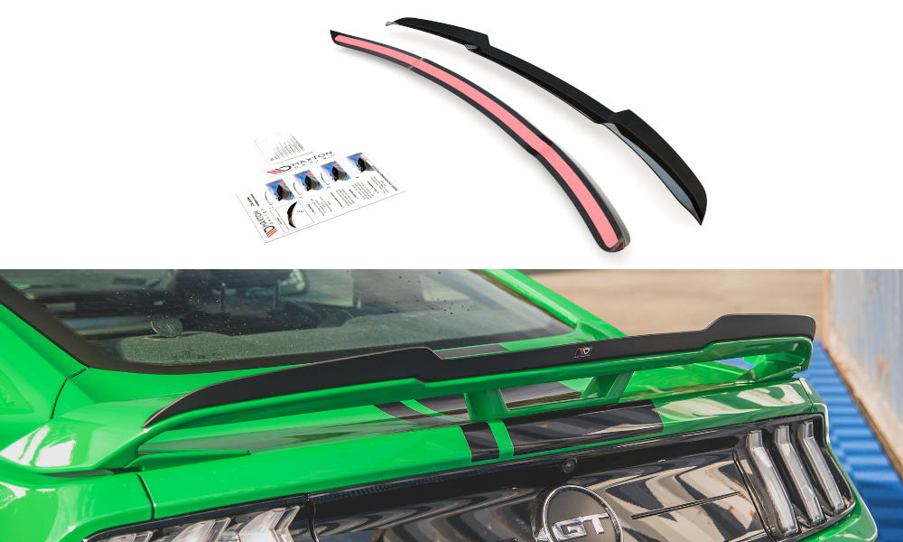 Heckspoiler Lippe Ford Mustang GT Mk6 Facelift schwarz Hochglanz – Ansicht 2