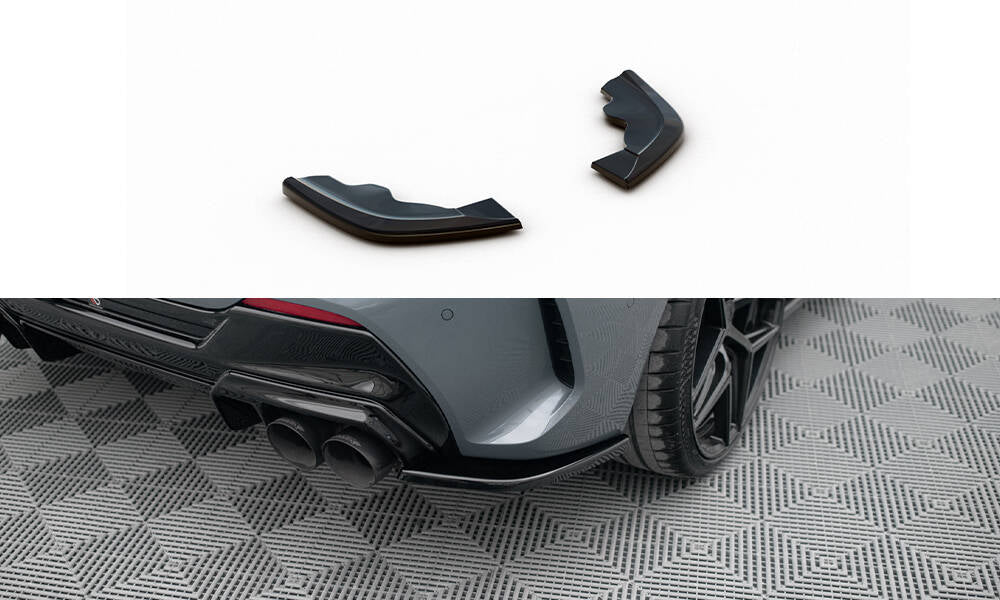 Heck Ansatz Flaps Diffusor V.3 passend für BMW 1er F40 M-Paket/ M135i schwarz Hochglanz – Ansicht 2