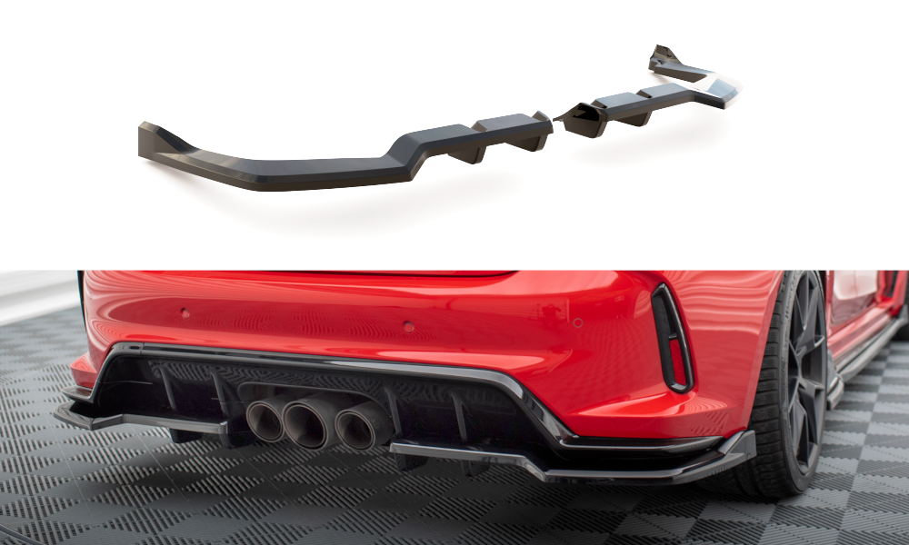 Street+ Mittlerer Diffusor RACE V.2 passend für Honda Civic Type-R Mk 11 schwarz Hochglanz – Ansicht 2