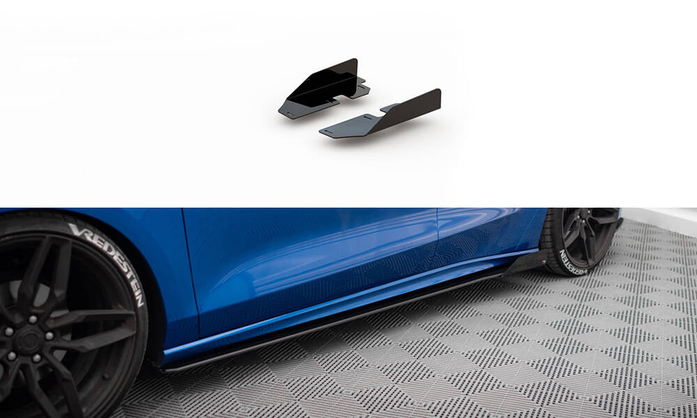Seitenschweller Flaps passend für Ford Focus ST / ST-Line Mk4 schwarz Hochglanz – Ansicht 2