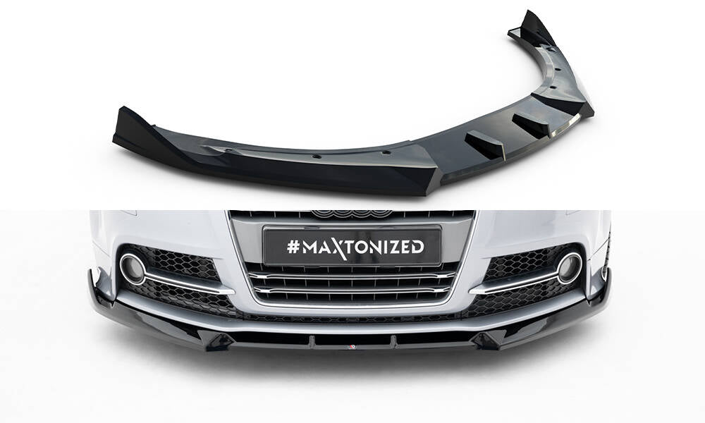 Street+ Spoilerlippe Front Ansatz V.3 passend für Audi TT S / TT S-Line 8J Facelift schwarz Hochglanz – Ansicht 2