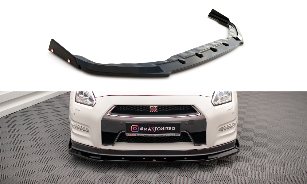 Street+ Spoilerlippe Front Ansatz + Flaps passend für Nissan GTR R35 Facelift – Ansicht 2