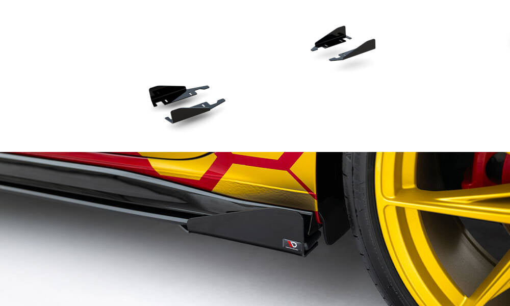 Seitenschweller Flaps passend für VW Golf GTI Clubsport Mk8 Facelift schwarz Hochglanz – Ansicht 2