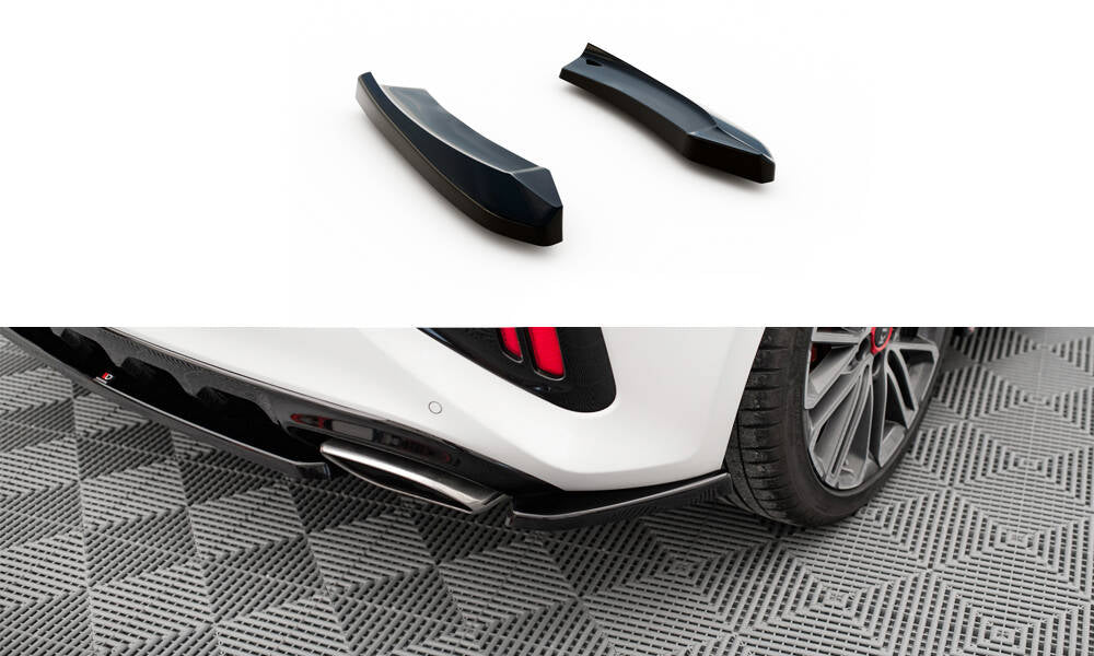 Heck Ansatz Flaps Diffusor passend für Kia Ceed GT Mk3  schwarz Hochglanz – Ansicht 2