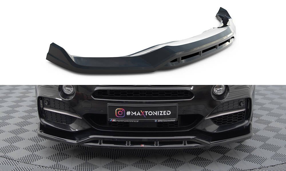Street+ Spoilerlippe Front Ansatz V.3 passend für BMW X5 M-Paket F15 schwarz Hochglanz – Ansicht 2