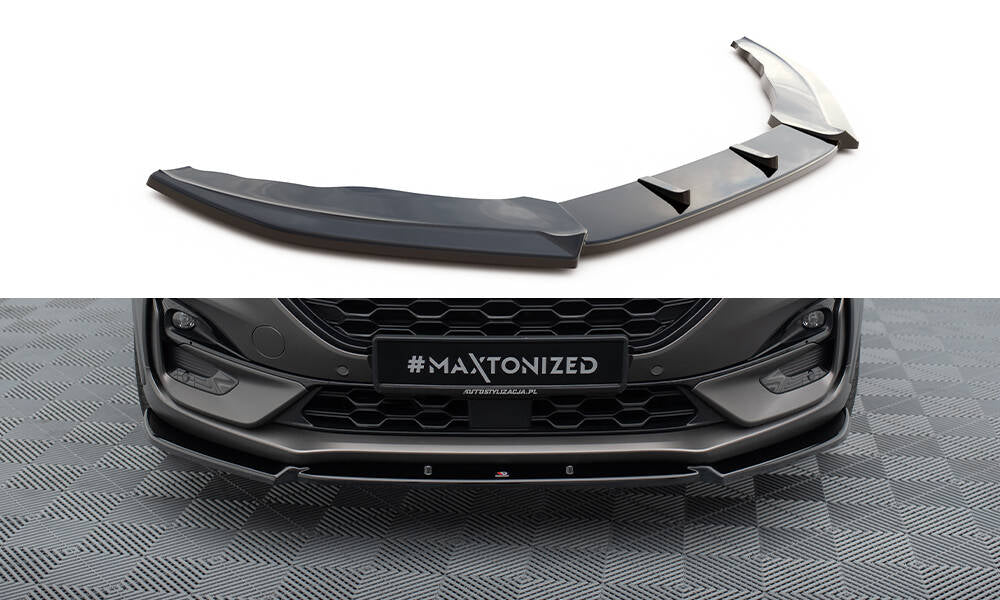Street+ Spoilerlippe Front Ansatz V.1 passend für Ford Puma ST-Line Mk1 schwarz Hochglanz – Ansicht 2