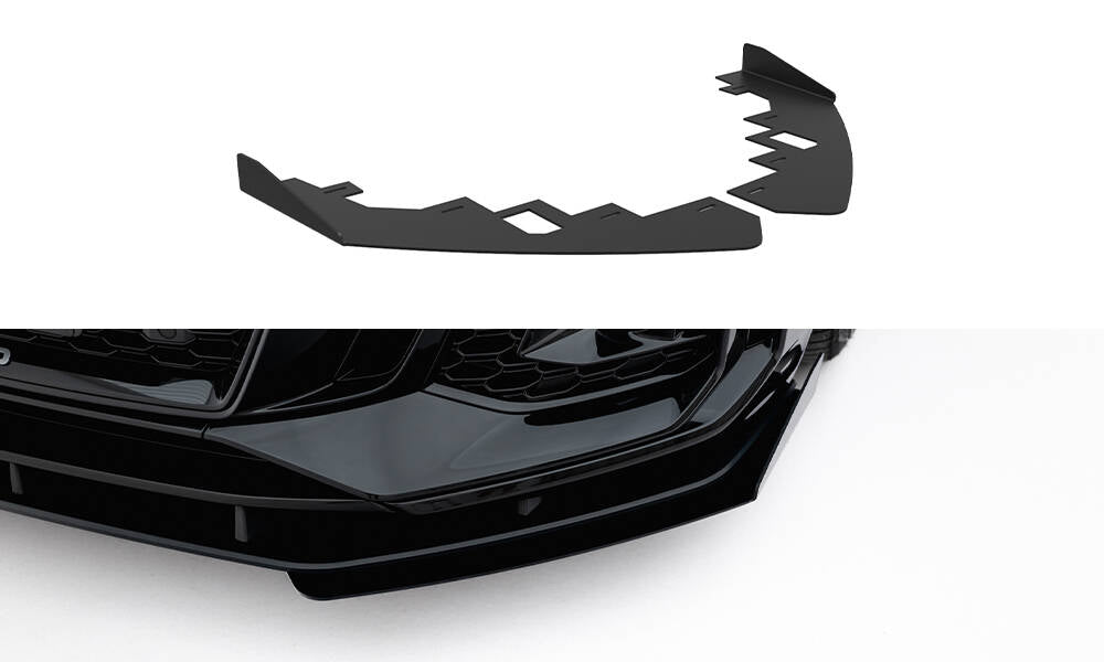Front Stoßstange Flaps passend für Flaps Audi RS5 Coupe / Sportback F5 schwarz Hochglanz – Ansicht 2