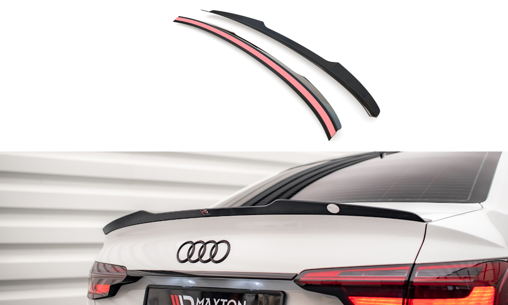 Heckspoiler Lippe V.1 Audi S4 / A4 Standard / S-Line / Competition Limousine B9 / B9 Facelift schwarz Hochglanz – Ansicht 2