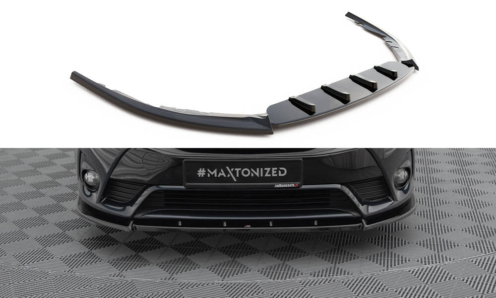 Street+ Spoilerlippe Front Ansatz V.1 passend für Toyota Avensis Mk3 Facelift schwarz Hochglanz – Ansicht 2