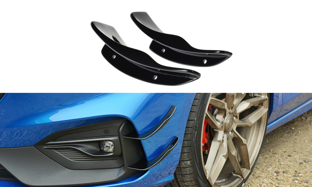 Stoßstangen Flaps Wings vorne Canards passend für Ford Focus ST / ST-Line Mk4 – Ansicht 2