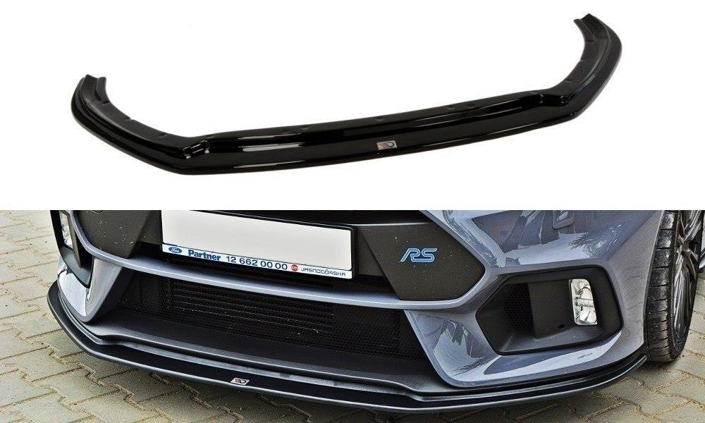 Street+ Spoilerlippe Front Ansatz V.3 passend für Ford Focus RS Mk3 schwarz Hochglanz – Ansicht 2