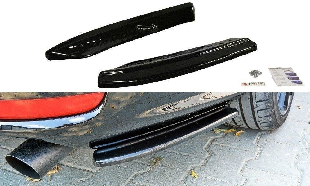 Heck Ansatz Flaps Diffusor passend für VOLVO V50F R-DESIGN schwarz Hochglanz – Ansicht 2