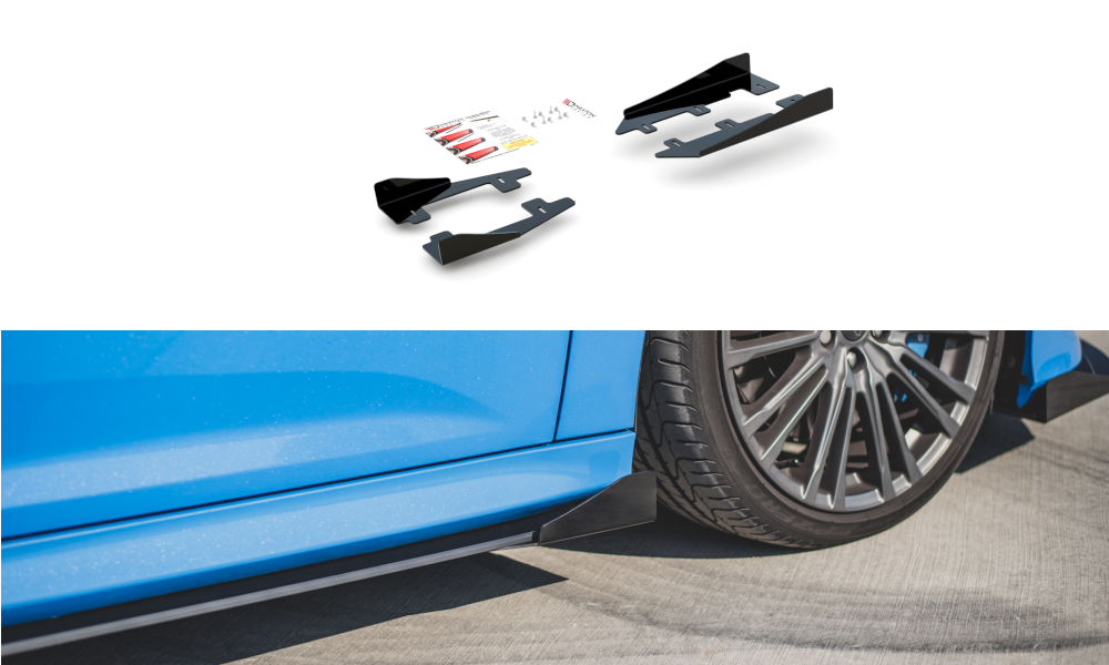 Seitenschweller Flaps passend für Ford Focus RS Mk3 schwarz Hochglanz – Ansicht 2