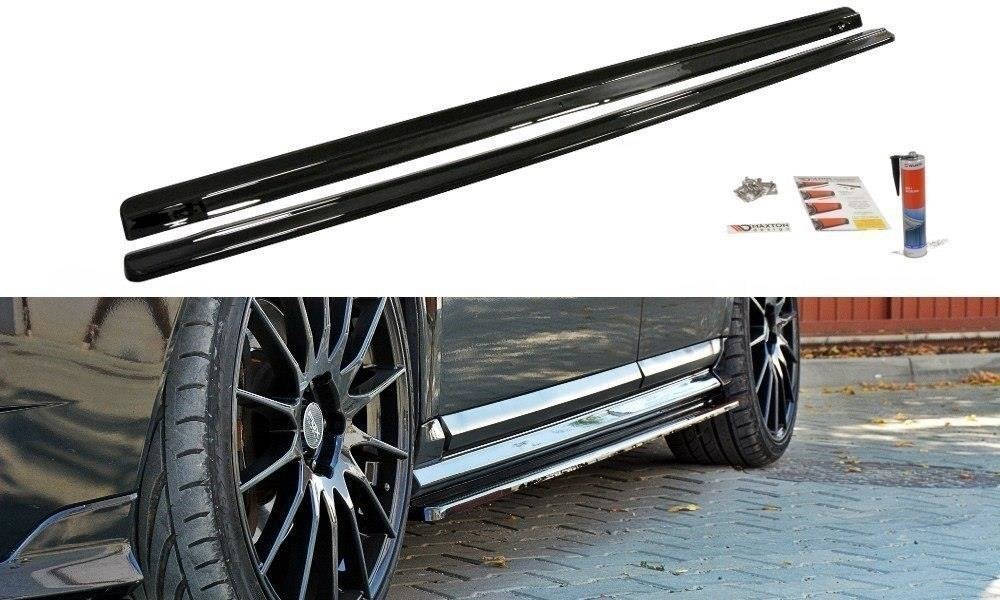 Street+ Seitenschweller Leisten passend für Volvo V50F R-Design schwarz Hochglanz – Ansicht 2