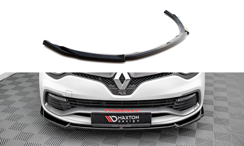 Street+ Spoilerlippe Front Ansatz V.2 passend für Renault Clio RS Mk4 schwarz Hochglanz – Ansicht 2