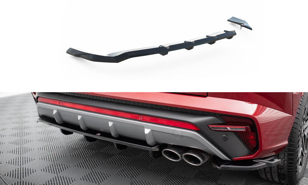 Street+ Mittlerer Diffusor RACE passend für Hyundai Tucson N-Line Mk4 schwarz Hochglanz – Ansicht 2