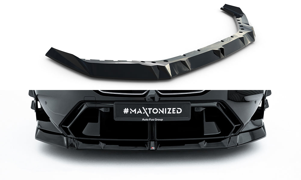 Street+ Spoilerlippe Front Ansatz V.1 passend für BMW M5 Limousine / Touring G90 schwarz Hochglanz – Ansicht 2
