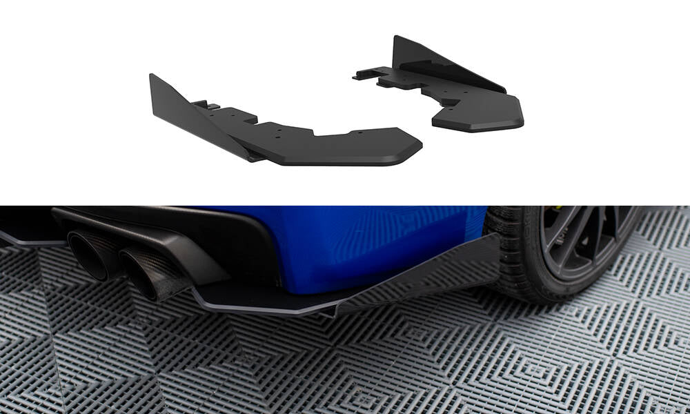 Street Pro Heck Ansatz Flaps Diffusor + Flaps passend für Subaru WRX STI Mk1 schwarz Hochglanz – Ansicht 2