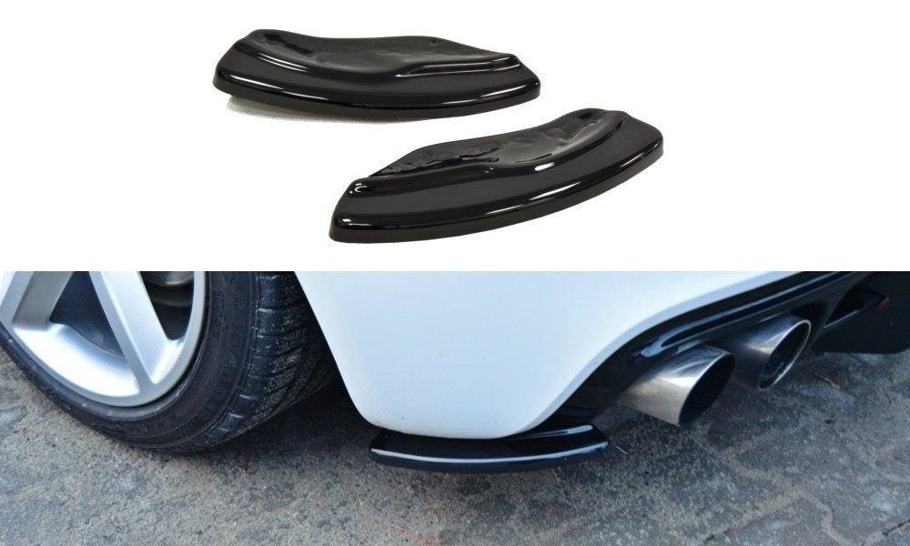Heck Ansatz Flaps Diffusor passend für Audi TT S 8J schwarz Hochglanz – Ansicht 2