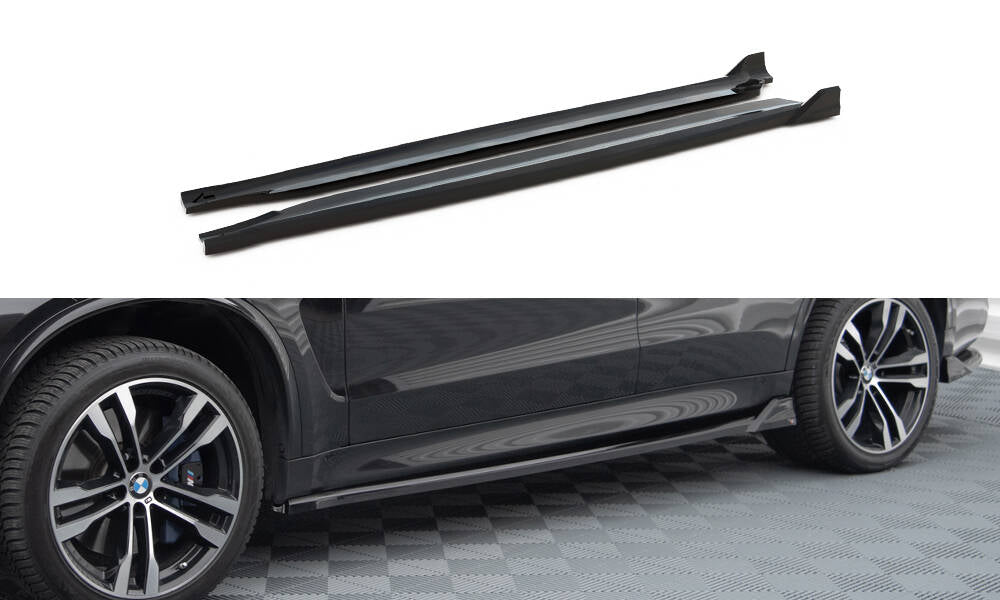 Street+ Seitenschweller Leisten V.2 passend für BMW X5 M-Paket F15 schwarz Hochglanz – Ansicht 2