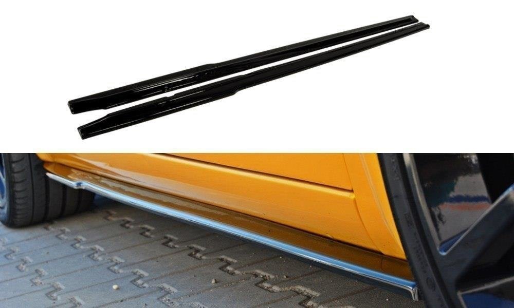 Street+ Seitenschweller Leisten passend für Renault Megane RS Mk2 schwarz Hochglanz – Ansicht 2