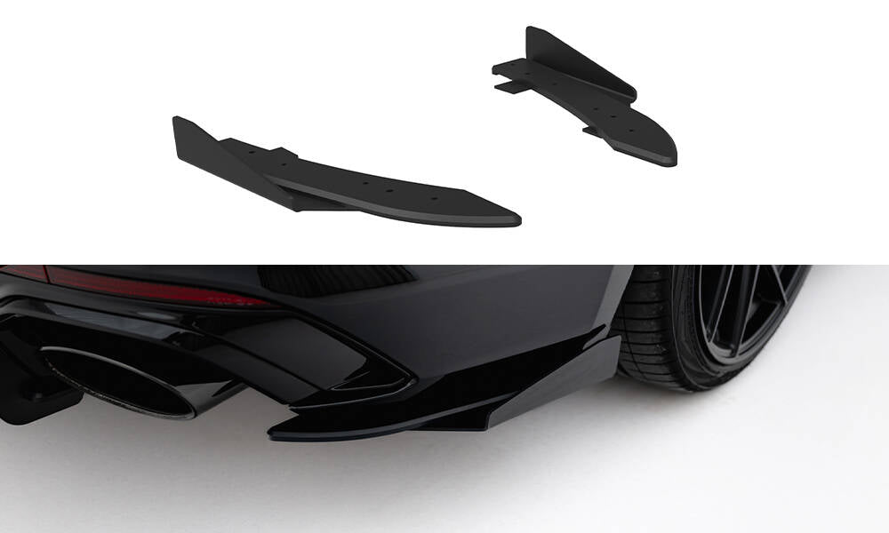 Street Pro Heck Ansatz Flaps Diffusor + Flaps passend für Ford Audi RS5 Coupe / Sportback F5 schwarz Hochglanz – Ansicht 2