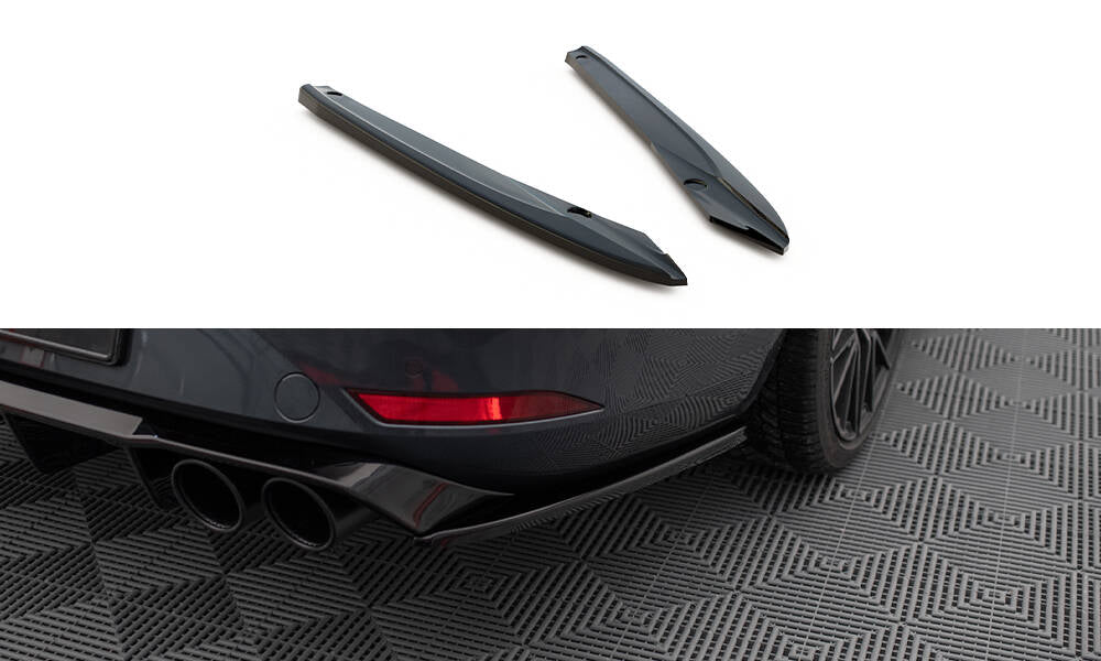 Heck Ansatz Flaps Diffusor V.2 passend für Seat Leon ST FR Mk4 schwarz Hochglanz – Ansicht 2