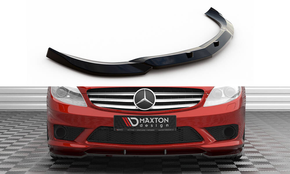 Street+ Spoilerlippe Front Ansatz V.2 passend für Mercedes-Benz CL 63 AMG C216 schwarz Hochglanz – Ansicht 2
