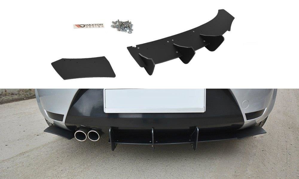 Diffusor Heck Ansatz passend für Heckschürze V.1 passend für Seat Leon Mk2 Cupra/ FR – Ansicht 2