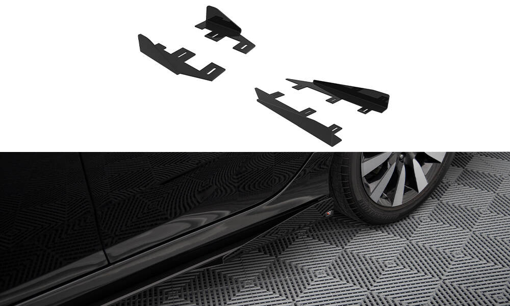 Seitenschweller Flaps passend für Honda Civic Mk10 schwarz Hochglanz – Ansicht 2