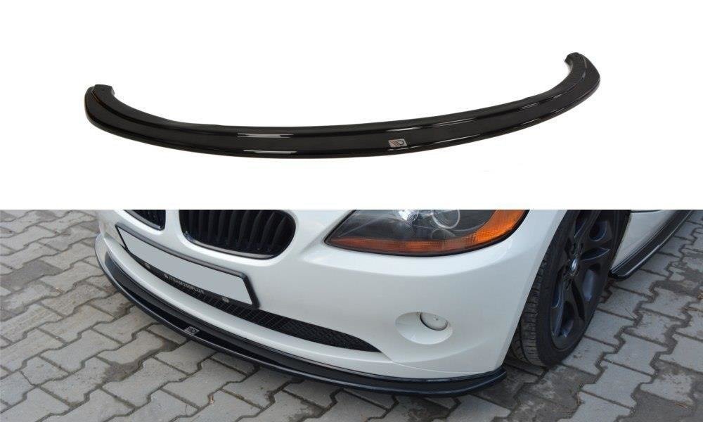 Street+ Spoilerlippe Front Ansatz passend für v.2 BMW Z4 E85 vor Facelift schwarz Hochglanz – Ansicht 2