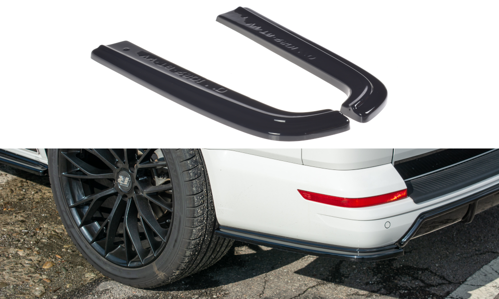 Heck Ansatz Flaps Diffusor passend für VW T6 schwarz Hochglanz – Ansicht 2