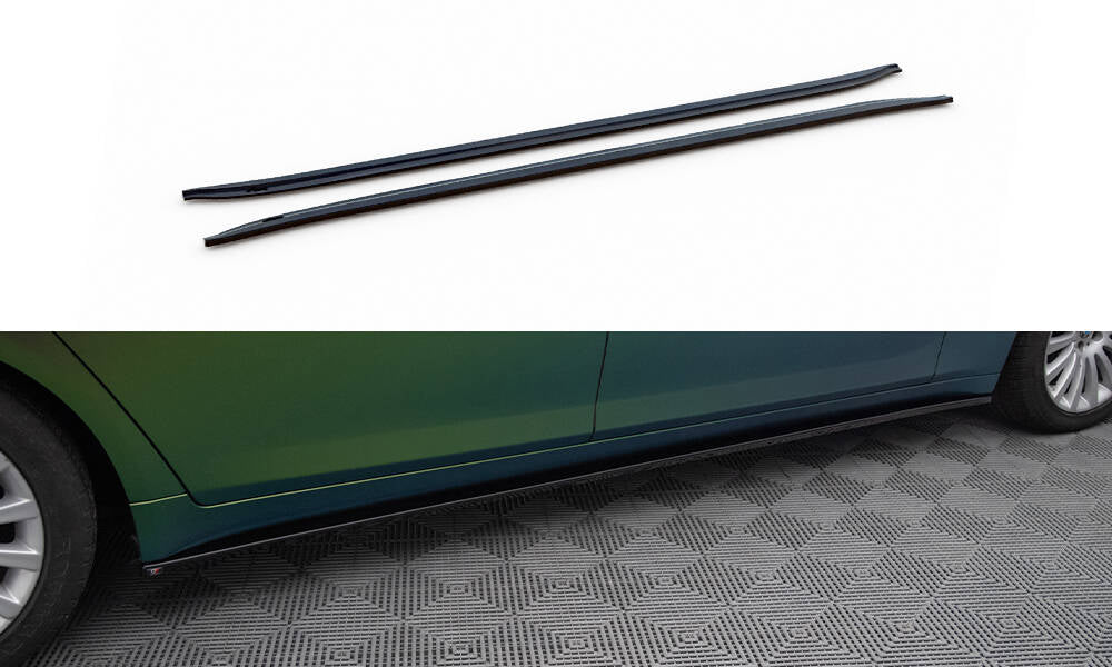 Street+ Seitenschweller Leisten passend für BMW 7 Long F02 schwarz Hochglanz – Ansicht 2