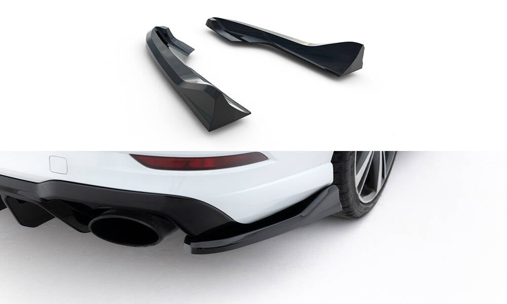 Heck Ansatz Flaps Diffusor V.5 passend für Audi RS3 Limousine 8V Facelift schwarz Hochglanz – Ansicht 2